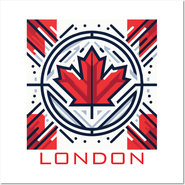 London Ontario Canada Flag Wall Art by Heartsake